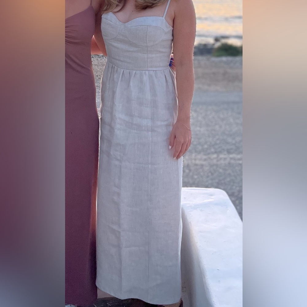 Linen Oatmeal Reformation dress size 6